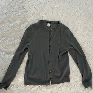 J. Crew Gray Cardigan Sweater